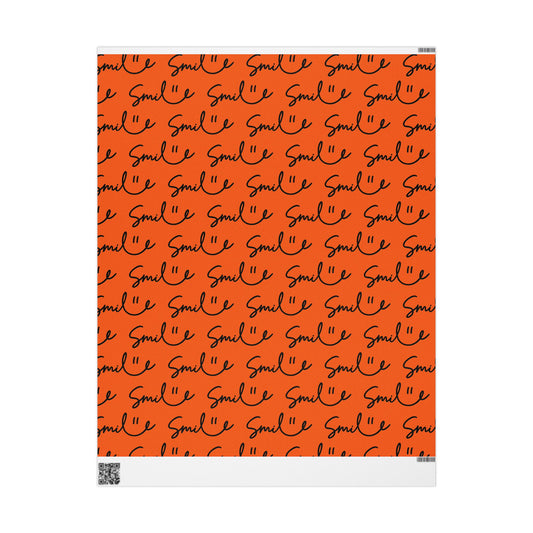 Orange/Black Smile Stylish Gift Wrapping Paper for Any Occasion