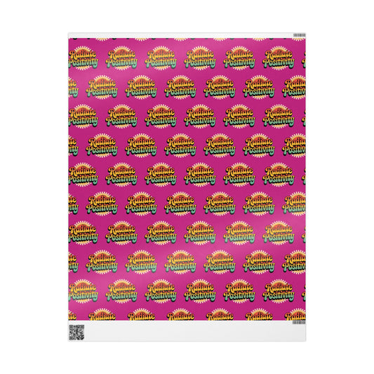Pink Radiate Positivity Wrapping Paper for Celebrations