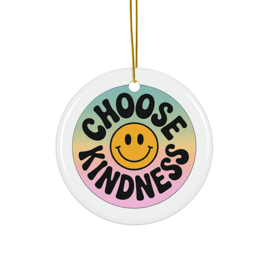 Kindness Themed Ceramic Ornament