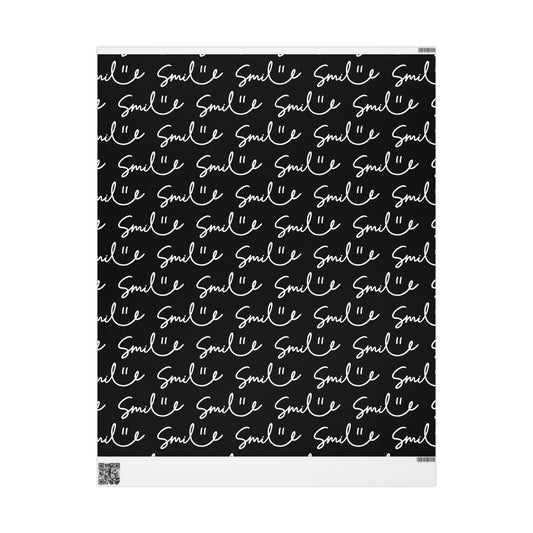 Black/White Smile Stylish Gift Wrapping Paper for Any Occasion