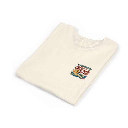 Youth Tee — "Happy Looks Good On You" Retro Sunshine Kids Shirt