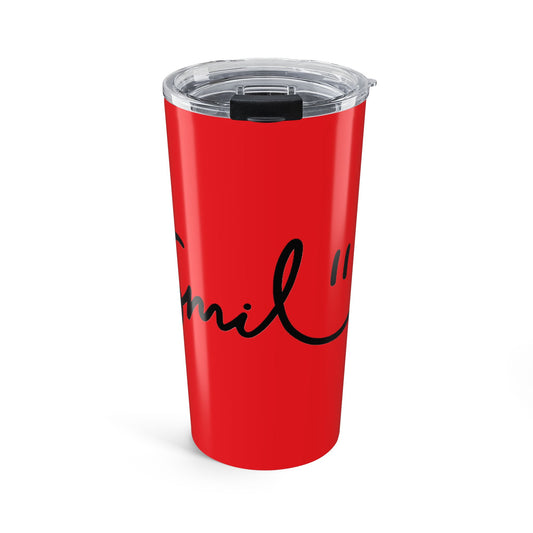 Red/Black Smile 20oz Tumbler - Customizable Drinkware for Every Occasion