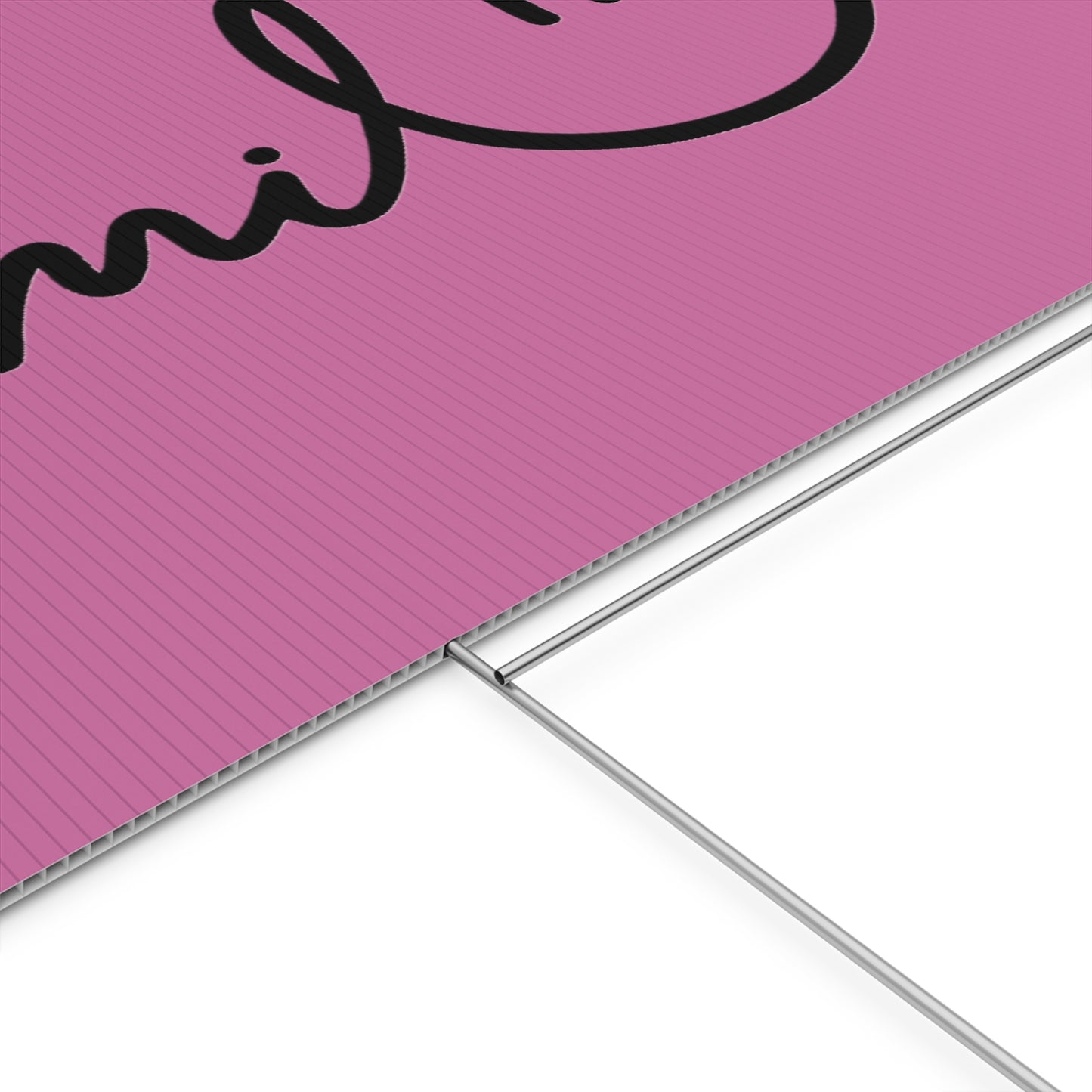 Light Pink Smile Yard Sign