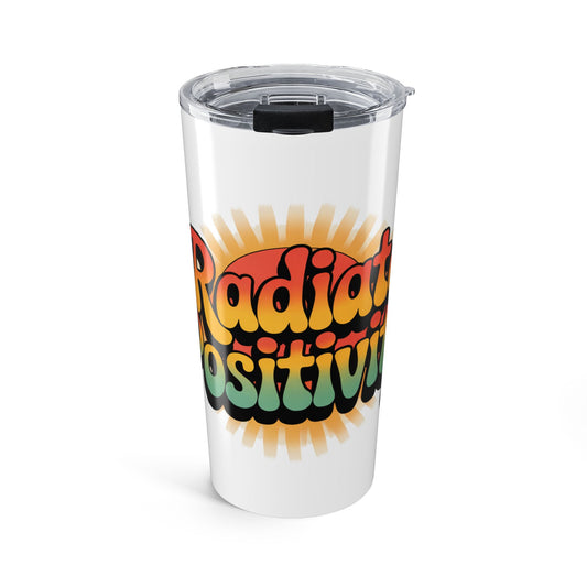 White Radiate Positivity Tumbler 20oz
