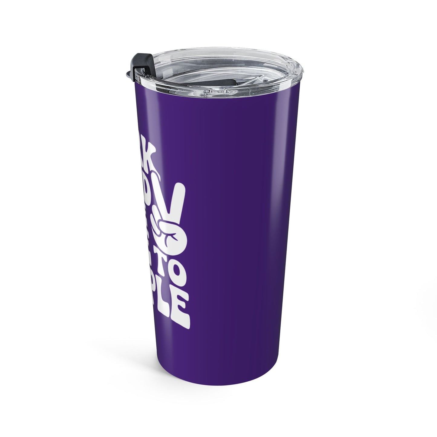Purple/White Work Hard & Be Nice to People 20 oz. Tumbler