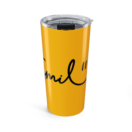 Yellow/Black Smile 20oz Tumbler - Customizable Drinkware for Every Occasion
