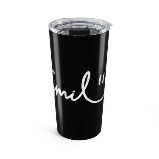 Black/White Smile 20oz Tumbler - Customizable Drinkware for Every Occasion