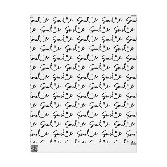 White/Black Smile Stylish Gift Wrapping Paper for Any Occasion