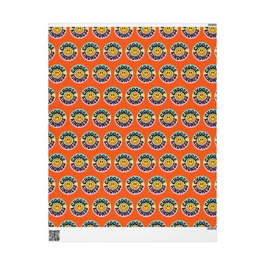 Orange Choose Kindness Wrapping Papers