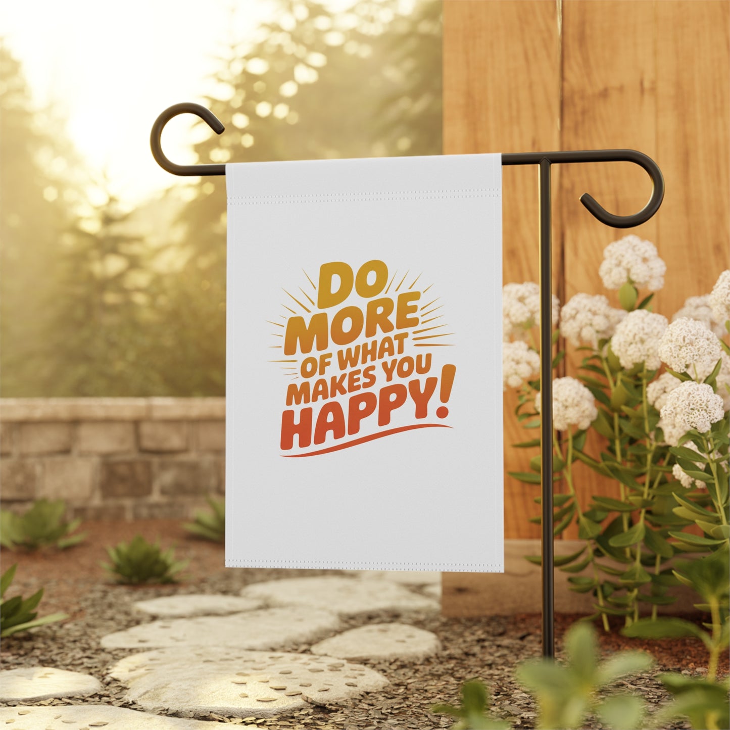 "Do More of What Makes You Happy" Inspirational Outdoor Banner