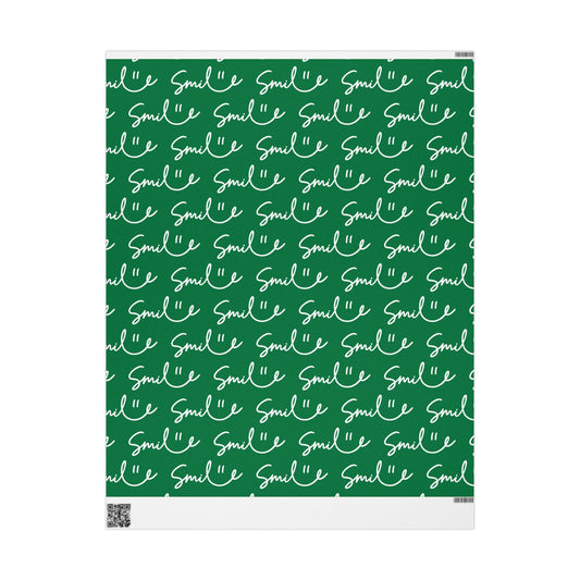 Green Smile Stylish Gift Wrapping Paper for Any Occasion