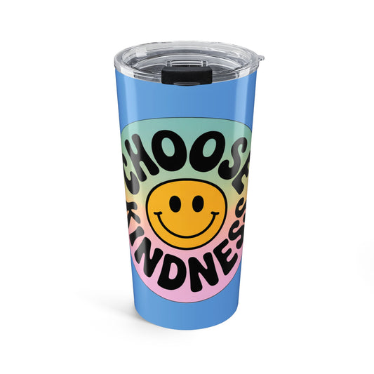 Light Blue Choose Kindness Tumblers – 20oz Travel Mugs for Positive Vibes