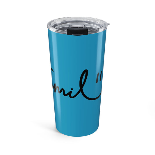 Turquoise/Black Smile 20oz Tumbler - Customizable Drinkware for Every Occasion