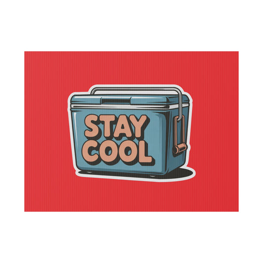 Stay Cool Plastic Yard Sign for Summer Events