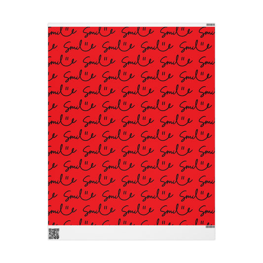 Red/Black Smile Stylish Gift Wrapping Paper for Any Occasion