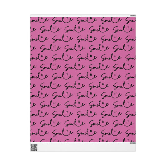 Light Pink/Black Smile Stylish Gift Wrapping Paper for Any Occasion
