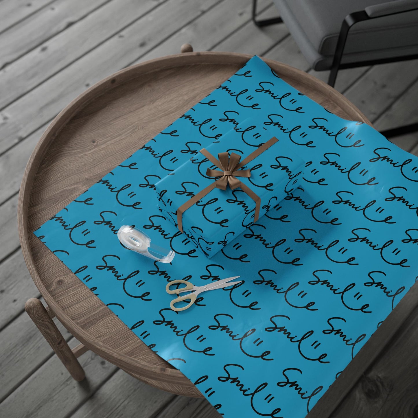 Turquoise Smile Stylish Gift Wrapping Paper for Any Occasion