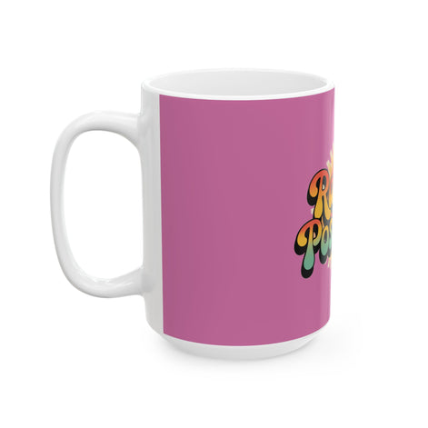 Light Pink Radiate Positivity Ceramic Coffee Mug,  11oz & 15oz