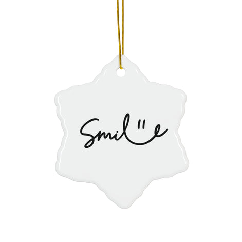 Smile Ceramic Ornament - 4 Fun Shapes for Holiday Decor