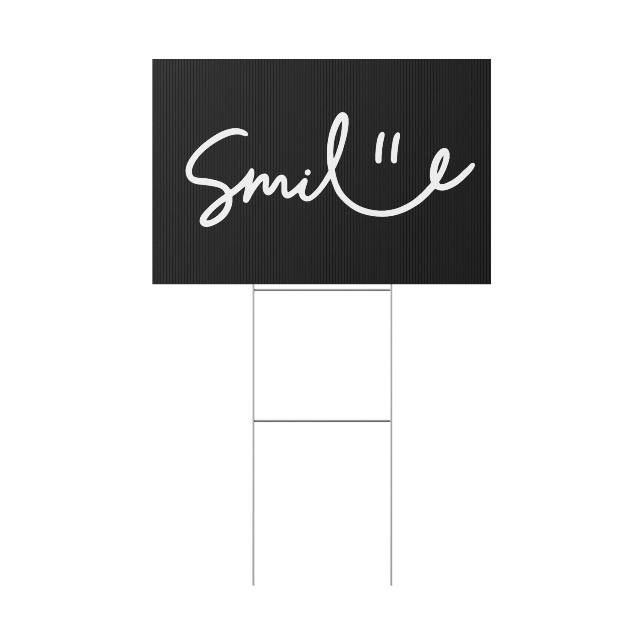 Black Smile Yard Sign