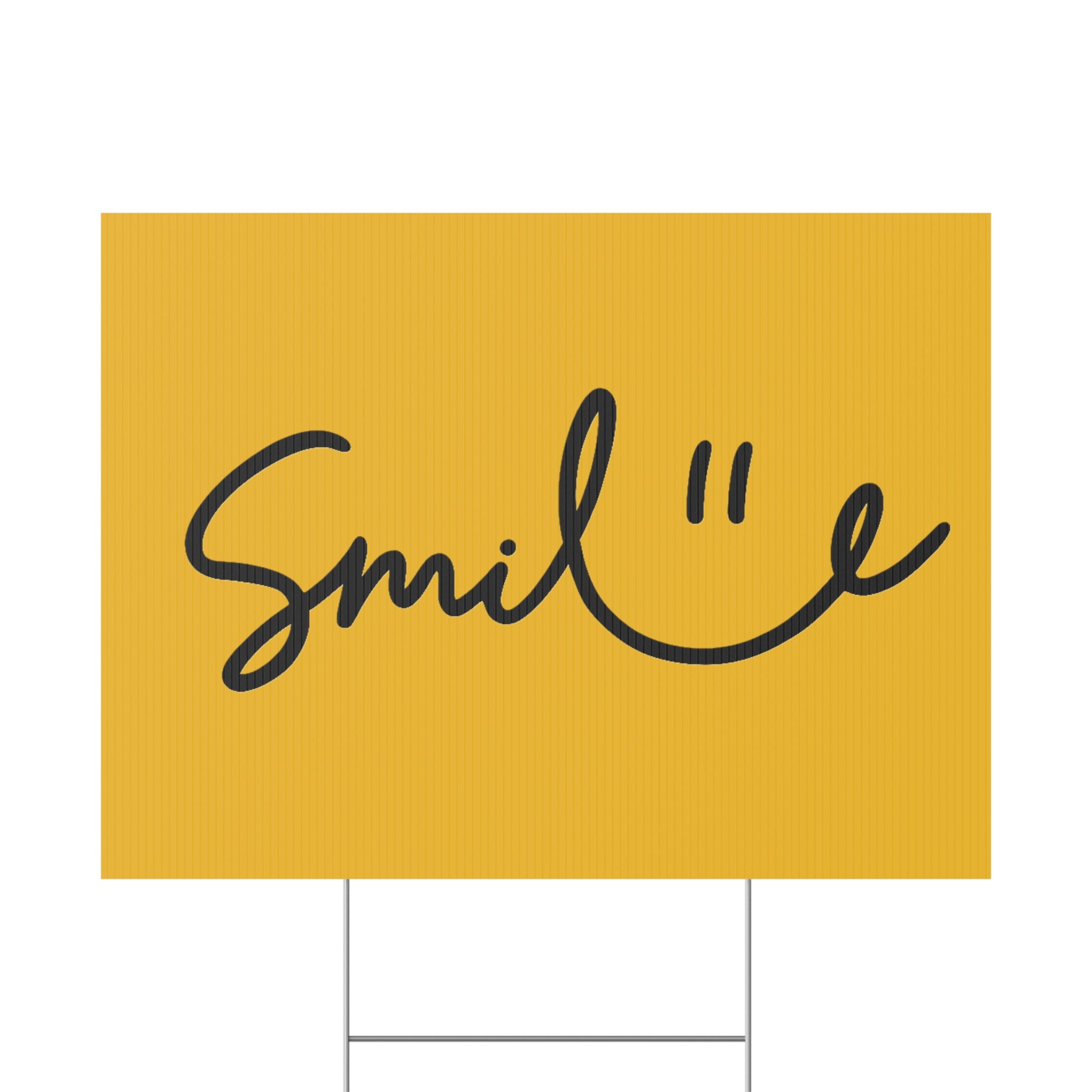 Yellow Smile Yard Sign