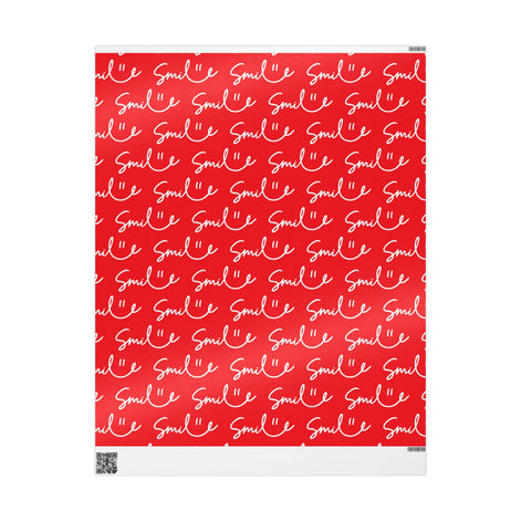 Red Smile Stylish Gift Wrapping Paper for Any Occasion