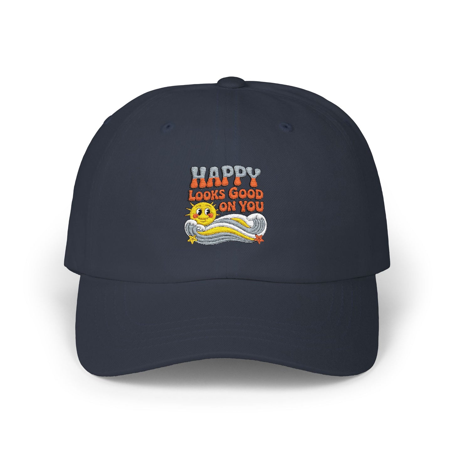 'Happy Looks Good On You' Smiley Retro Dad Hat