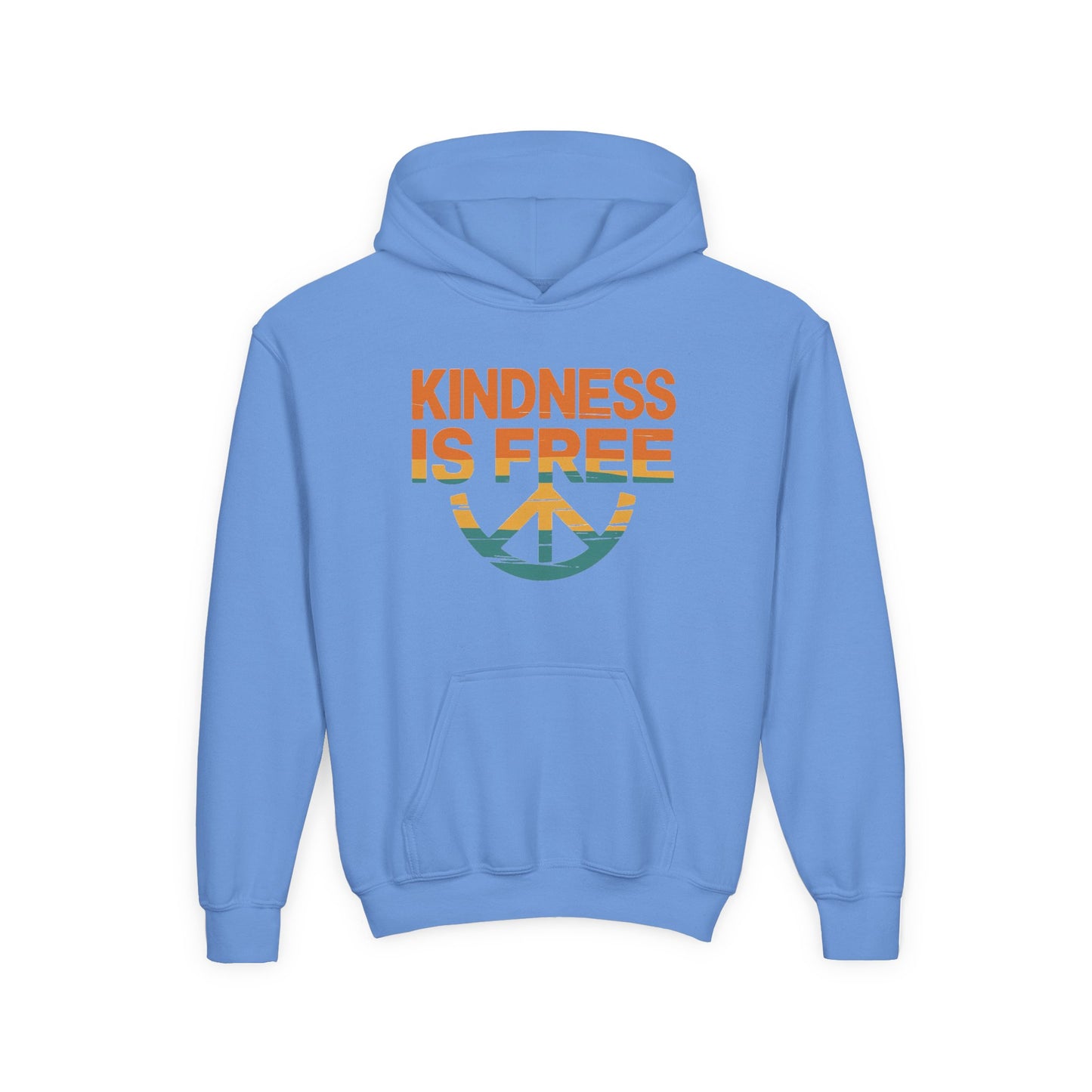 Kindness Is Free Youth Hoodie - Inspirational Heavy Blend Sweatshirt