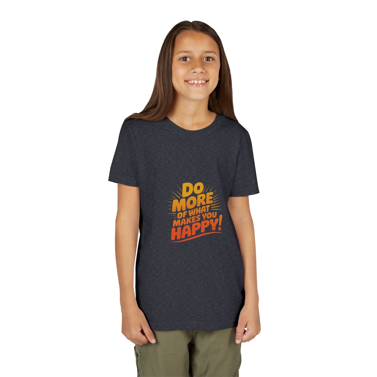 Youth Tee — “Do More of What Makes You Happy!” Positive Graphic Kids T‑Shirt