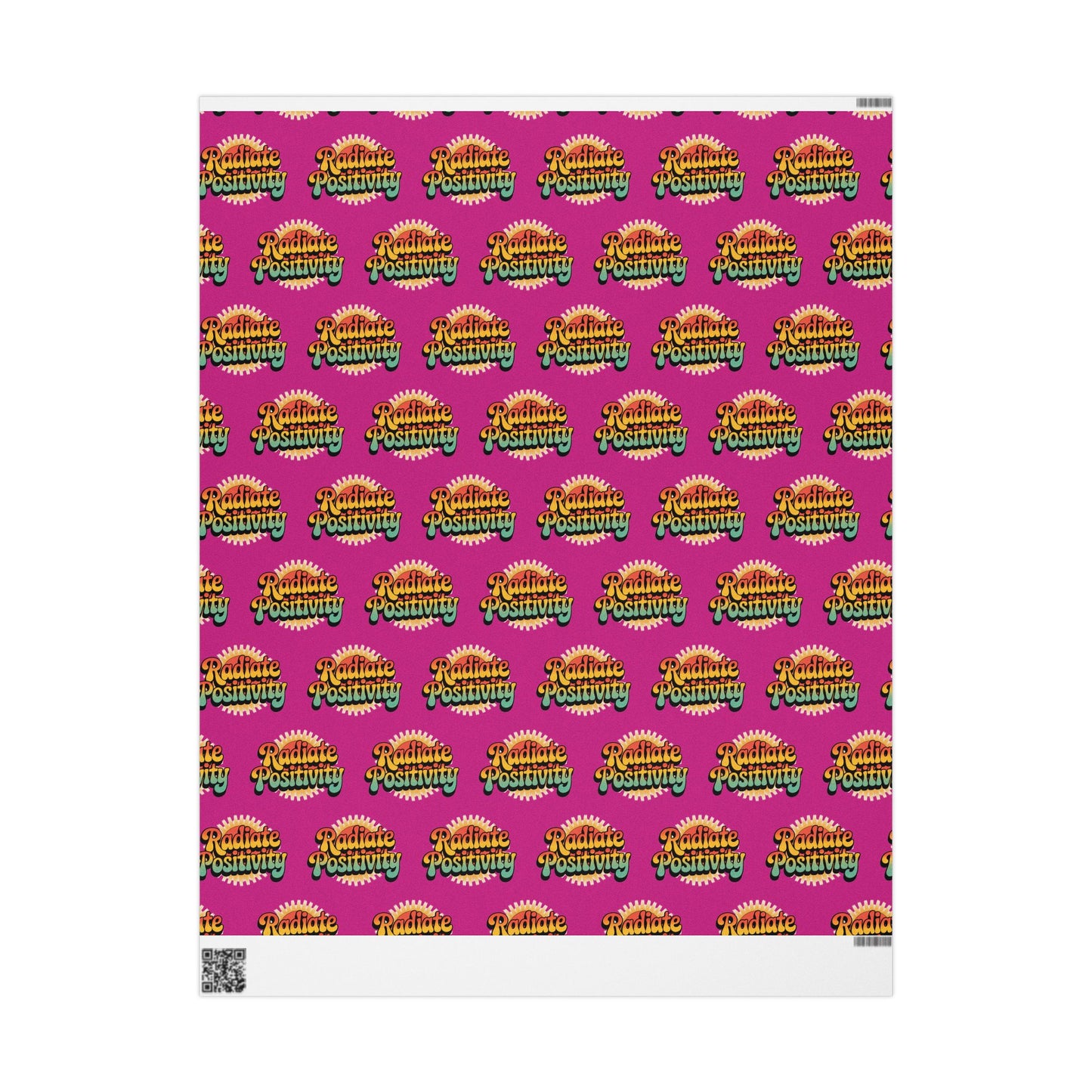 Pink Radiate Positivity Wrapping Paper for Celebrations