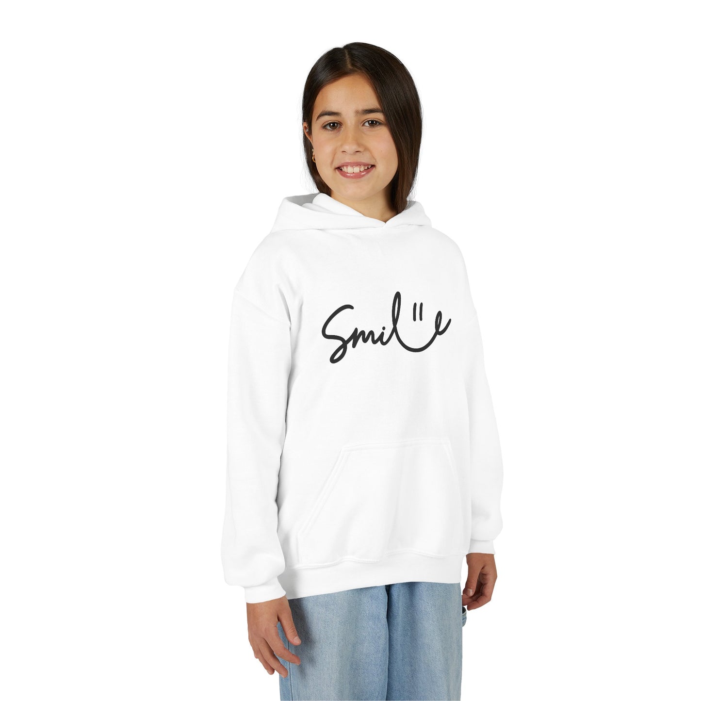 Smile Youth Heavy Blend Hoodie - Cozy, Cheerful Sweatshirt for Kids