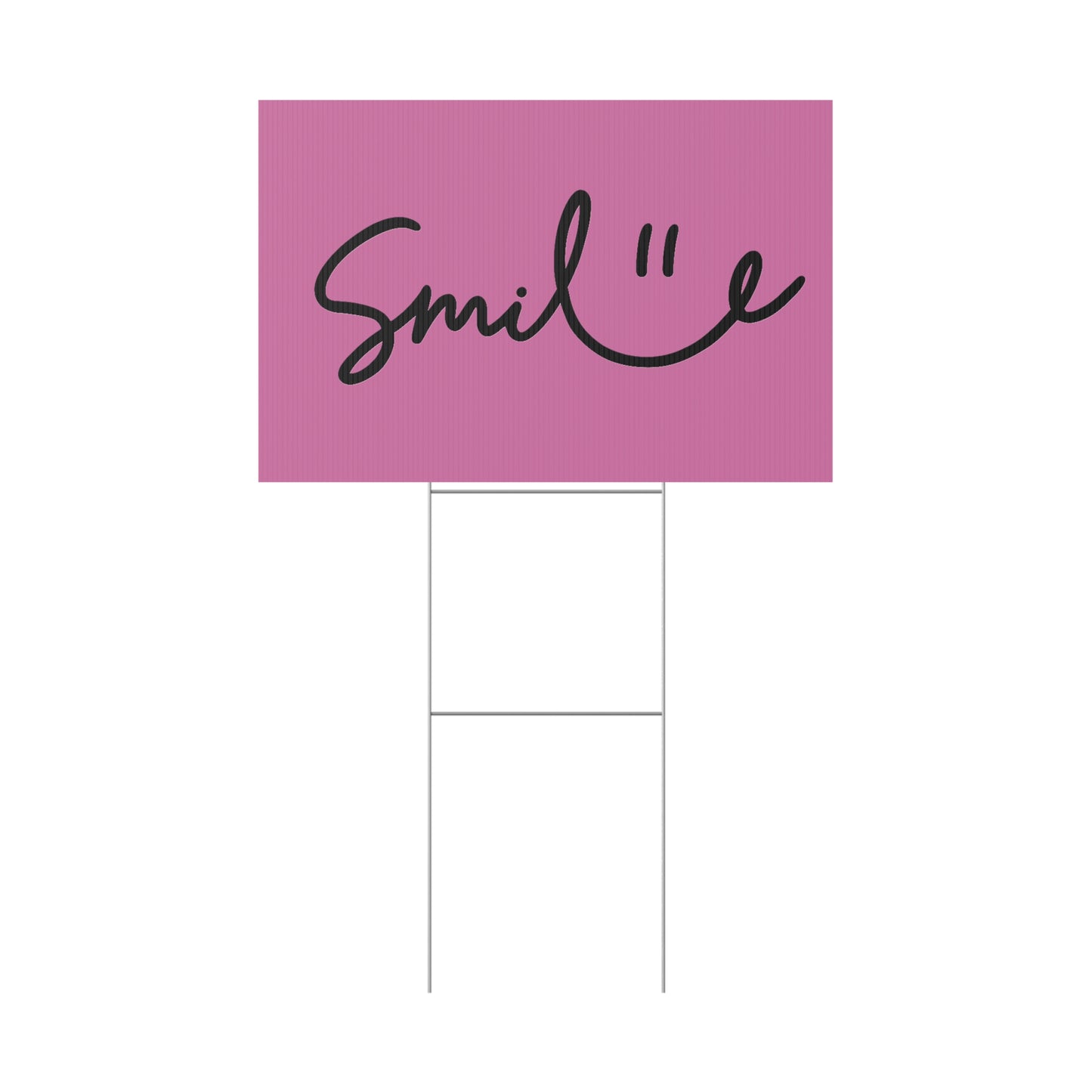 Light Pink Smile Yard Sign