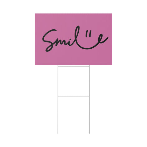 Light Pink Smile Yard Sign