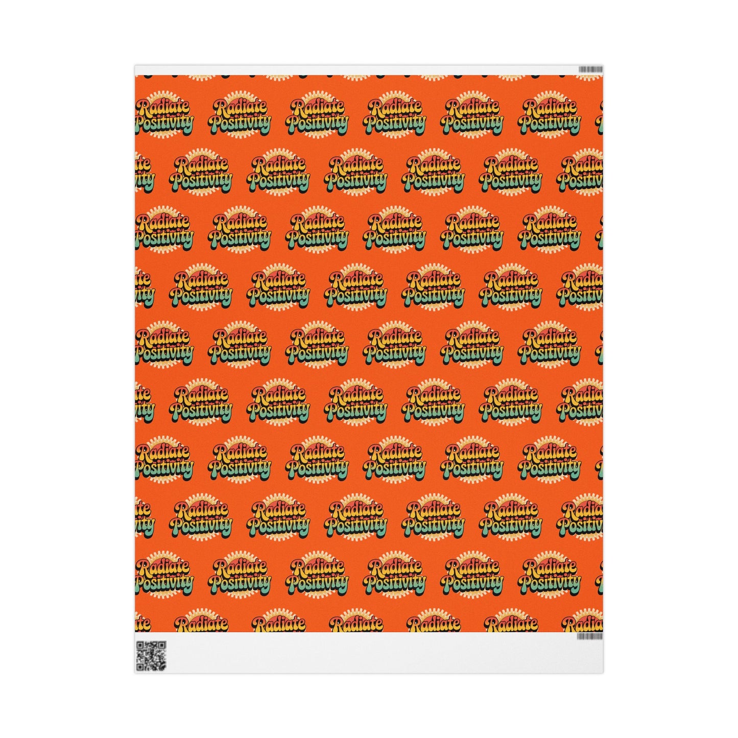 Orange Radiate Positivity Wrapping Paper for Celebrations