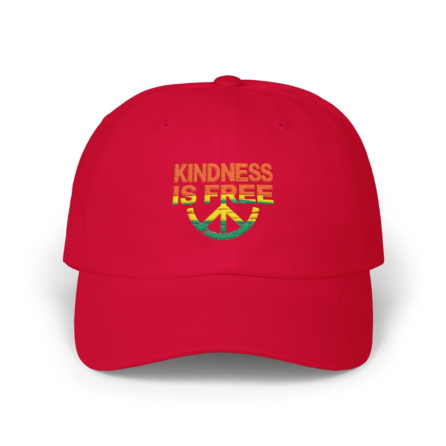 "Kindness Is Free" Peace Sign Embroidered Hat
