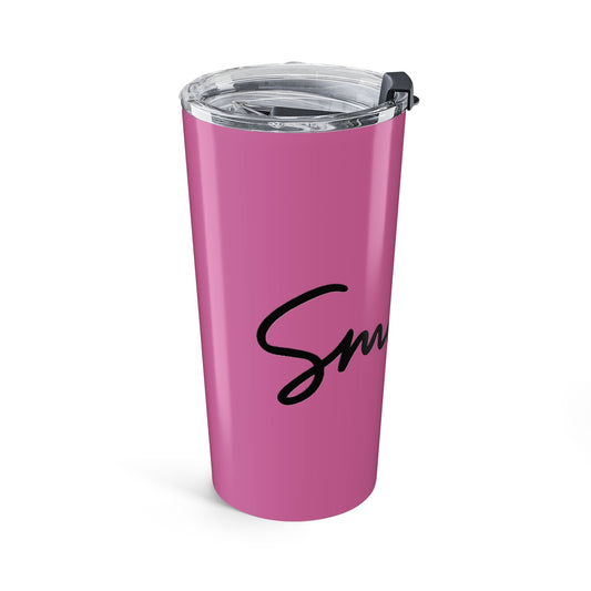 Light Pink/Black Smile 20oz Tumbler - Customizable Drinkware for Every Occasion
