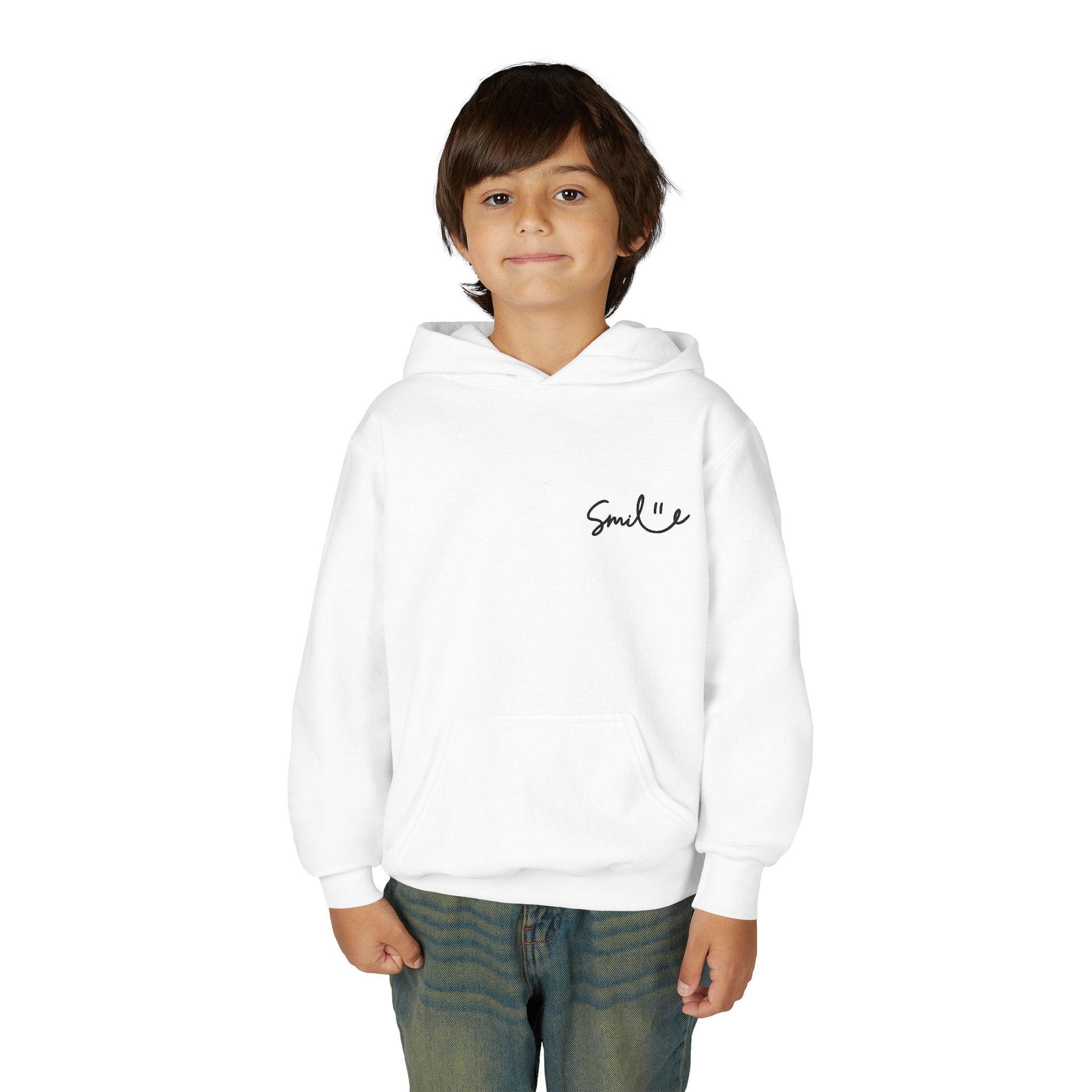 Smile Youth Hoodie - Cozy Heavy Blend Sweatshirt for Kids