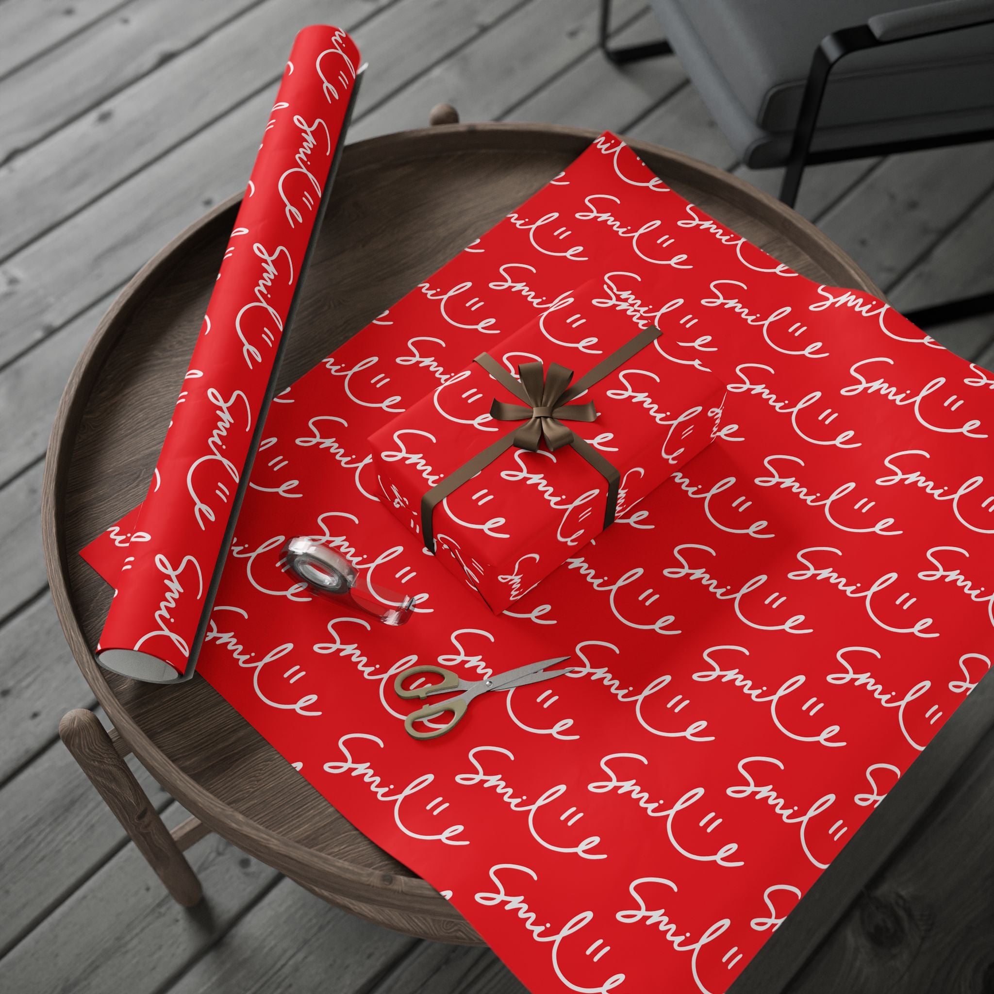 Red Smile Stylish Gift Wrapping Paper for Any Occasion