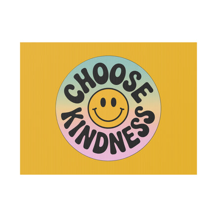 Yellow Joyful Choose Kindness Plastic Yard Sign