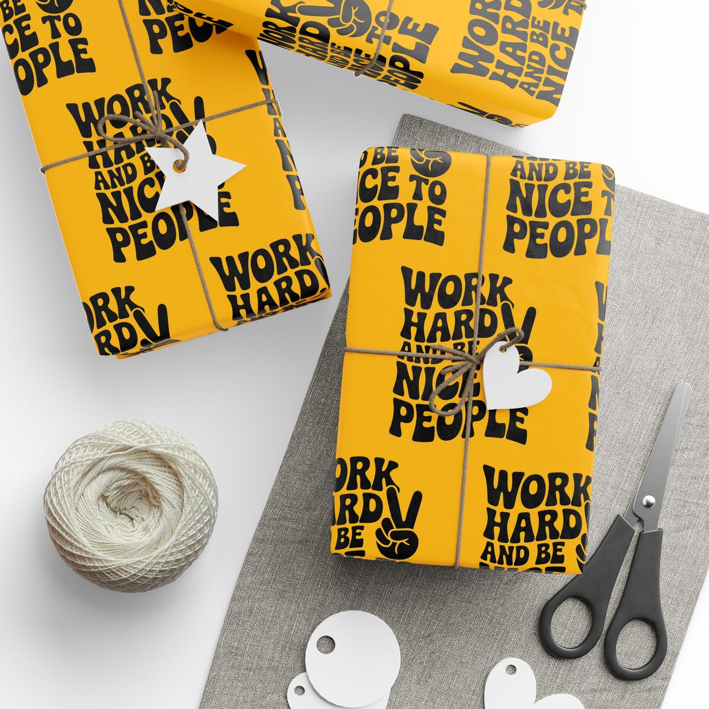 Work Hard and Be Nice to People Wrapping Paper
