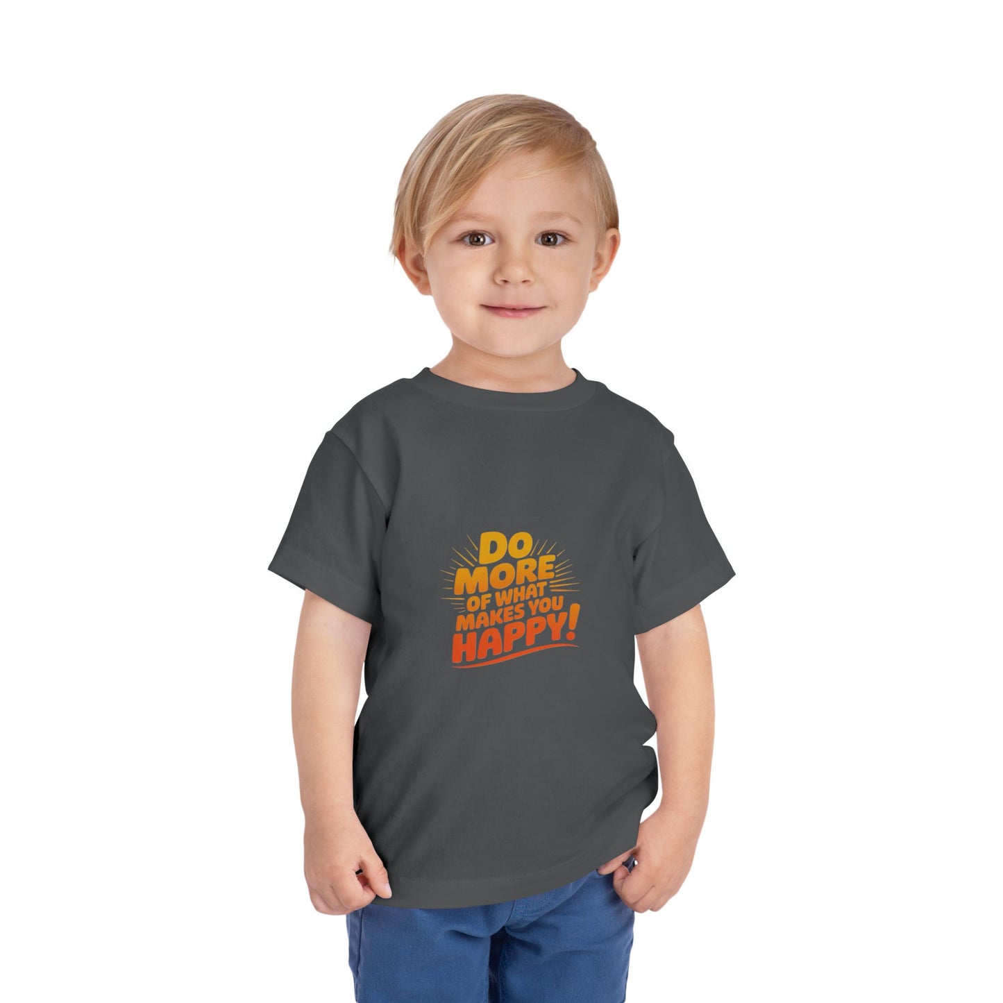 Toddler Tee — "Do More of What Makes You Happy" Retro Sunshine Kids T‑Shirt