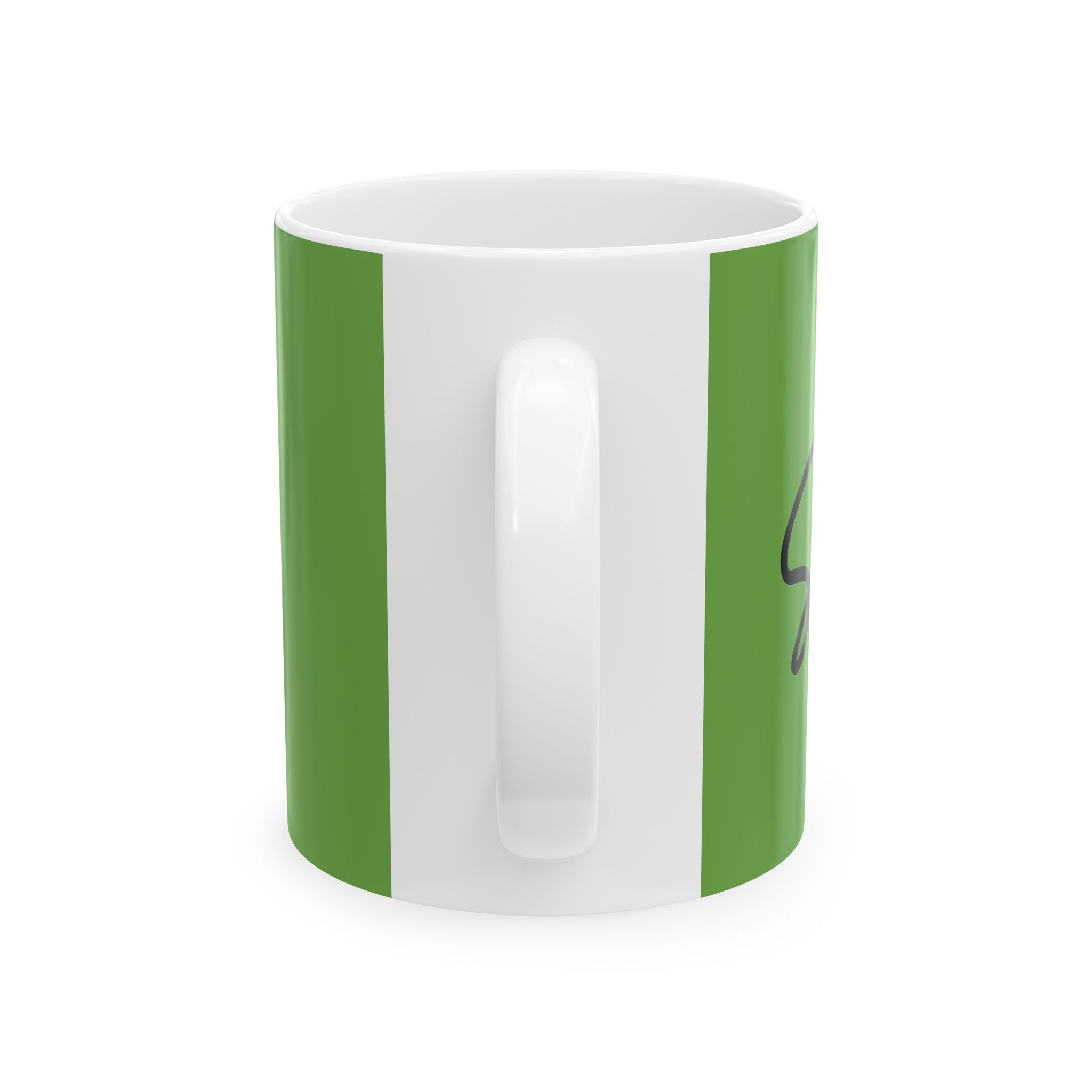 Green/Black Smile Ceramic Coffee Mug - 11oz & 15oz