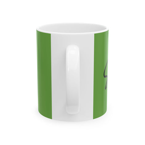 Green/Black Smile Ceramic Coffee Mug - 11oz & 15oz