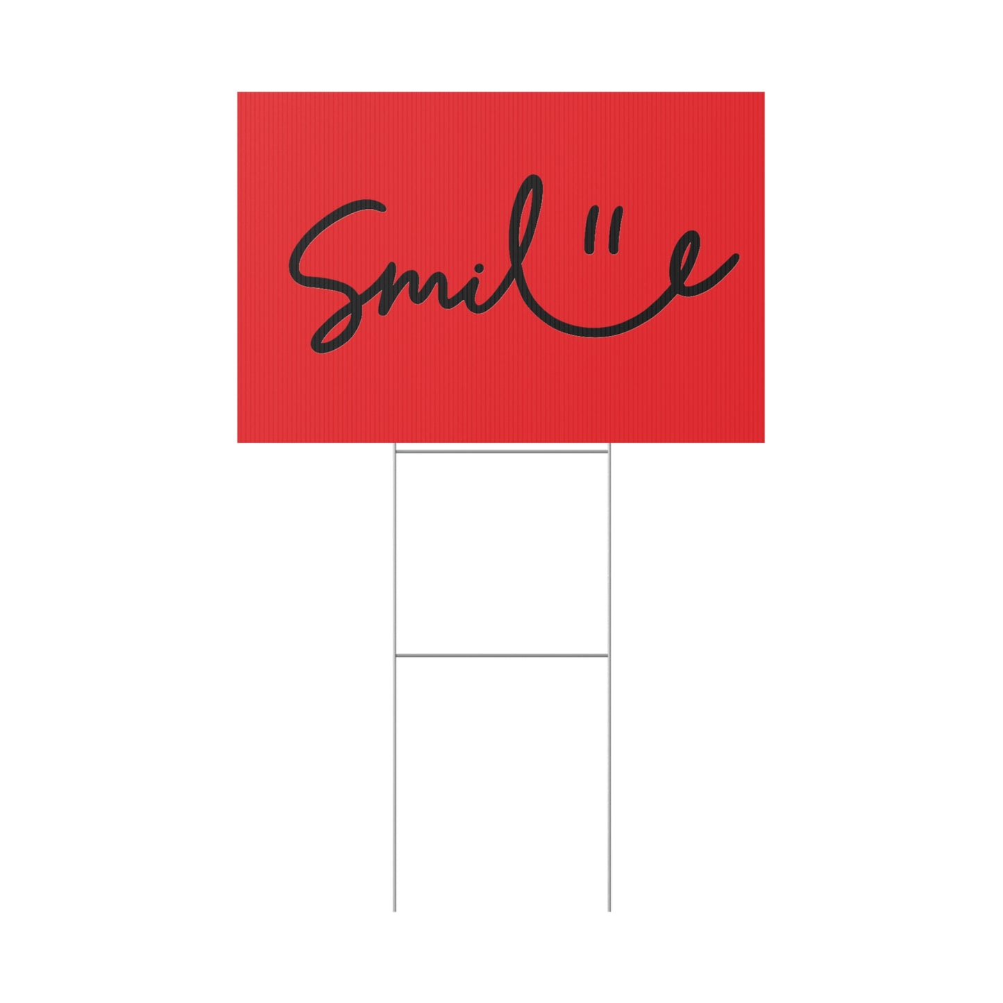Red Smile Yard Sign
