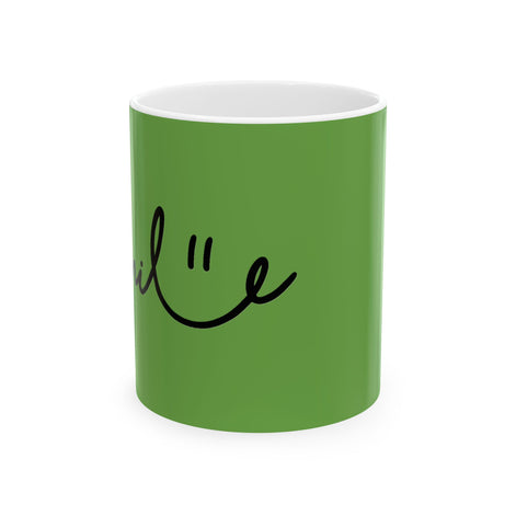 Green/Black Smile Ceramic Coffee Mug - 11oz & 15oz