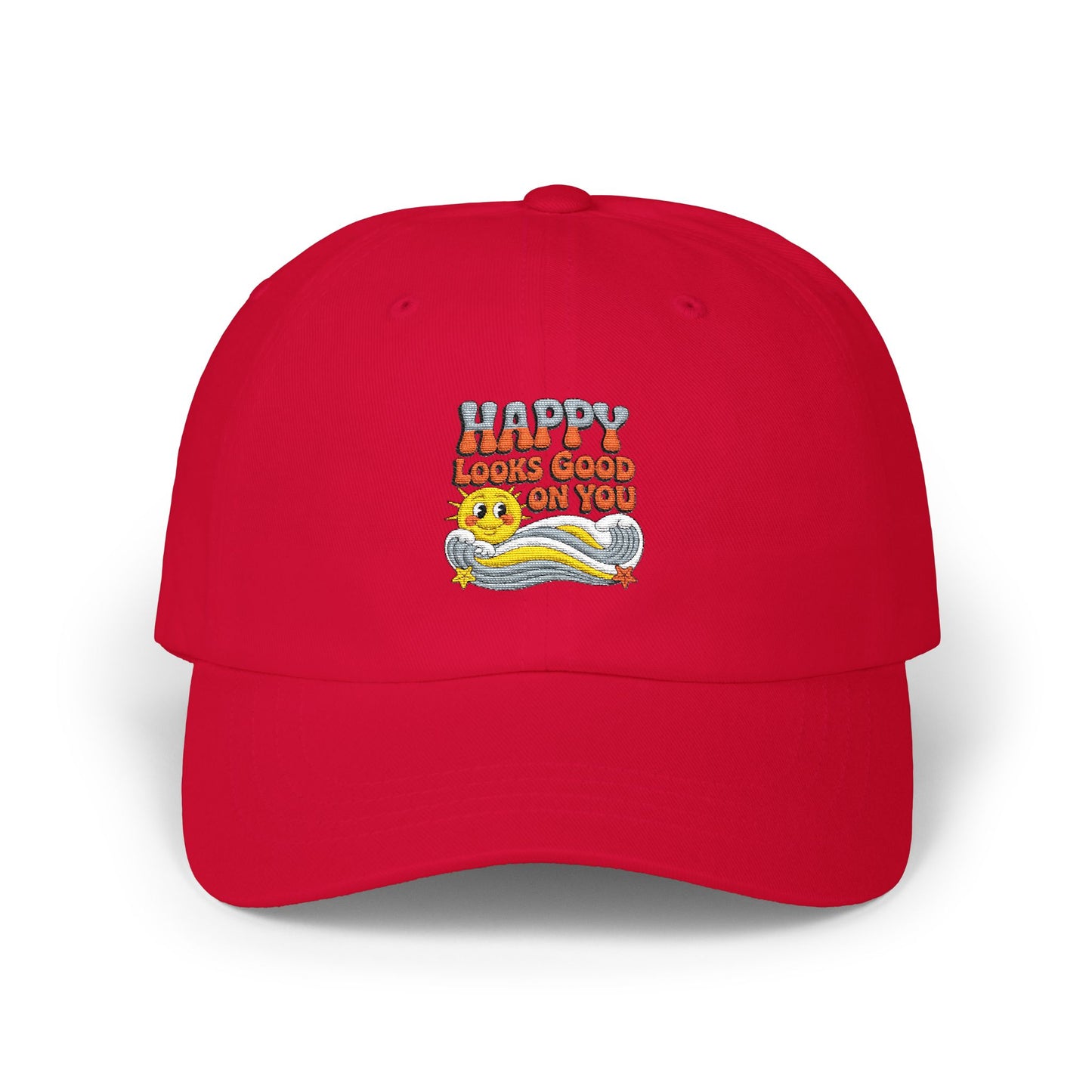'Happy Looks Good On You' Smiley Retro Dad Hat