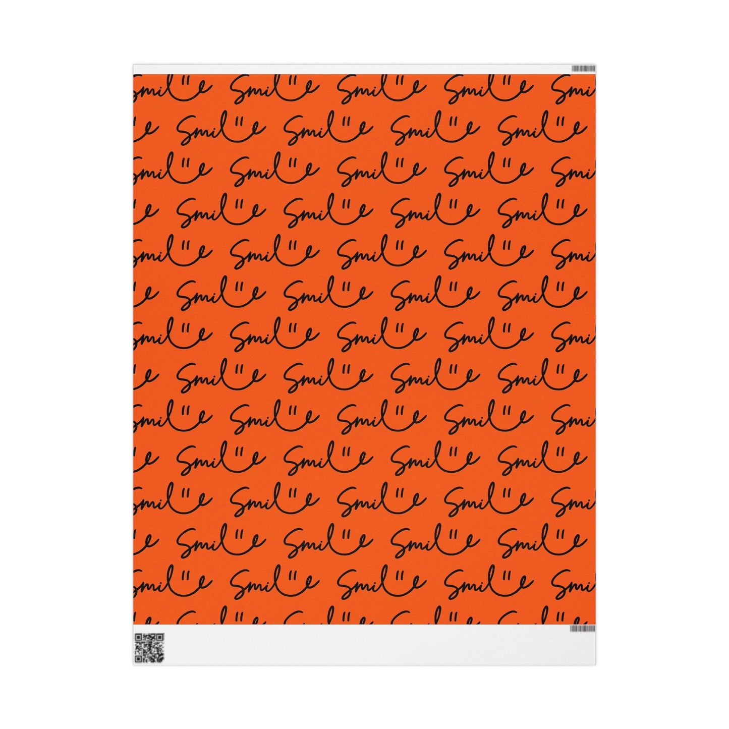 Orange/Black Smile Stylish Gift Wrapping Paper for Any Occasion