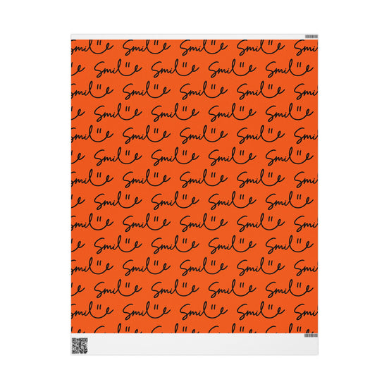 Orange/Black Smile Stylish Gift Wrapping Paper for Any Occasion