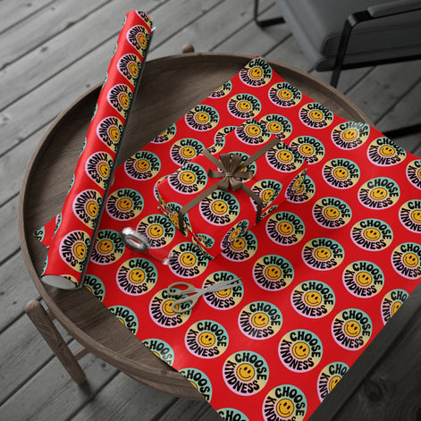 Red Choose Kindness Wrapping Papers