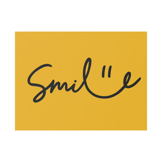 Yellow Smile Yard Sign